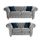 Bespoke Winchester Chesterfield 3+2 Sofa Set - Blue, Grey, Silver, Black, Green, Mustard - Furniture Network