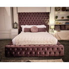 Ambassador Bed - Velvet Fabric Ottoman Bed Frame - Furniture Network