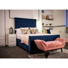 Calypso Bed - Velvet Fabric Ottoman Storage Bed - Furniture Network