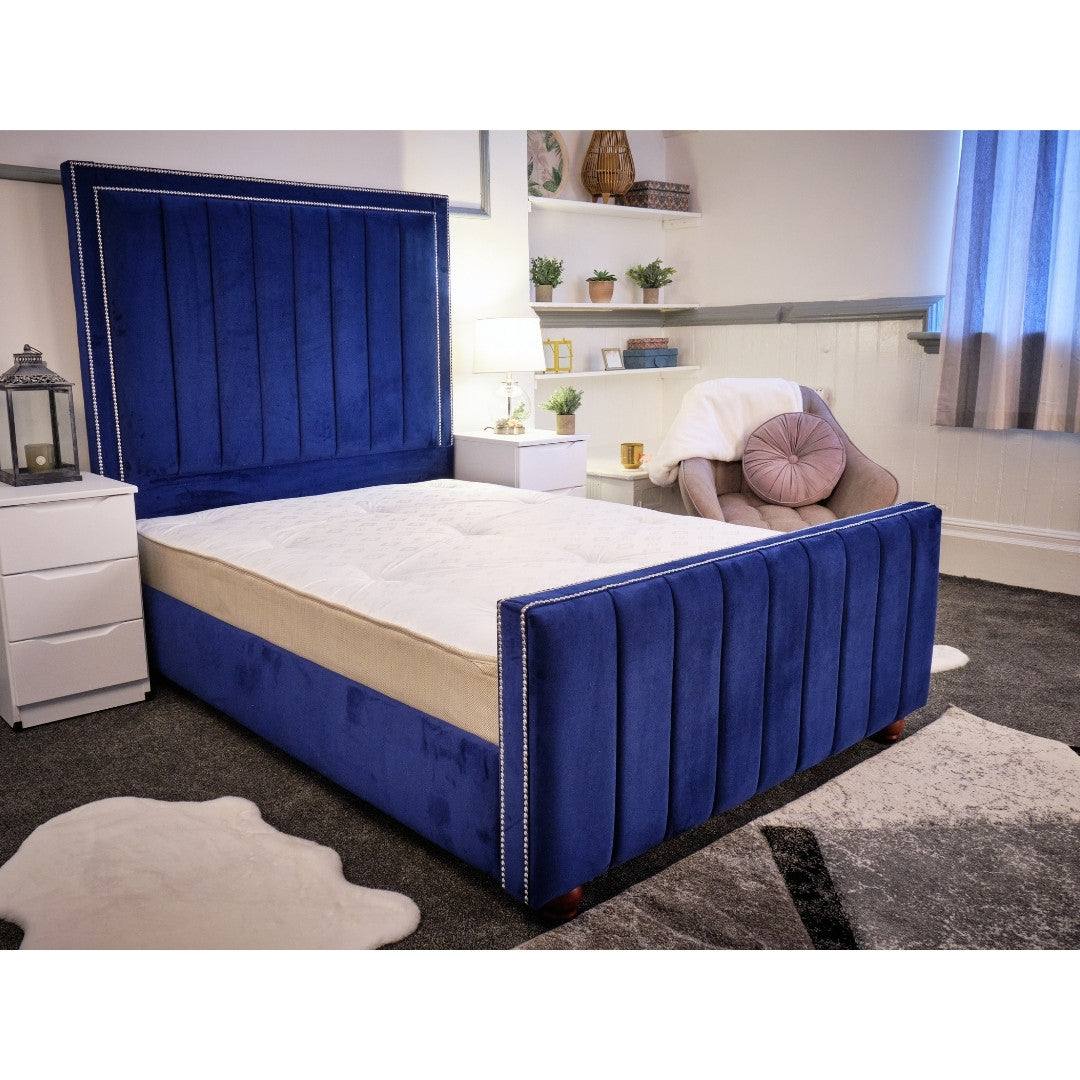 Belgravia Bed - Velvet Fabric Ottoman Bed Frame Queen, Double, King - Furniture Network