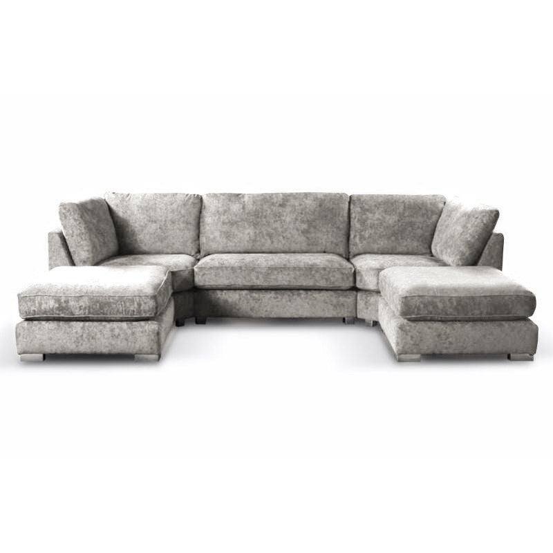 Bishop U-shape Sofa Full Back Beige - Furniture Network