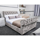 Florence Bed - Crushed Velvet Ottoman Bed Double, Queen, King - Furniture Network