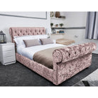 Florence Bed - Crushed Velvet Ottoman Bed Double, Queen, King - Furniture Network