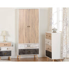 Nordic 2 Door 2 Drawer Wardrobe in Beige - Furniture Network