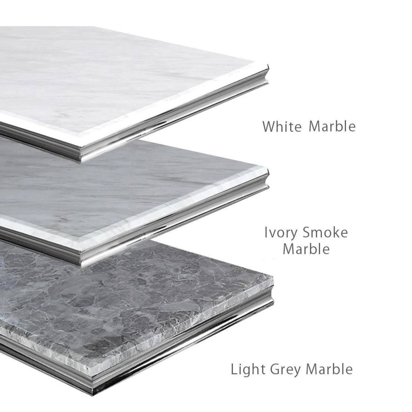 Arriana Marble or Glass Coffee Table in White, Black or Grey - Furniture Network