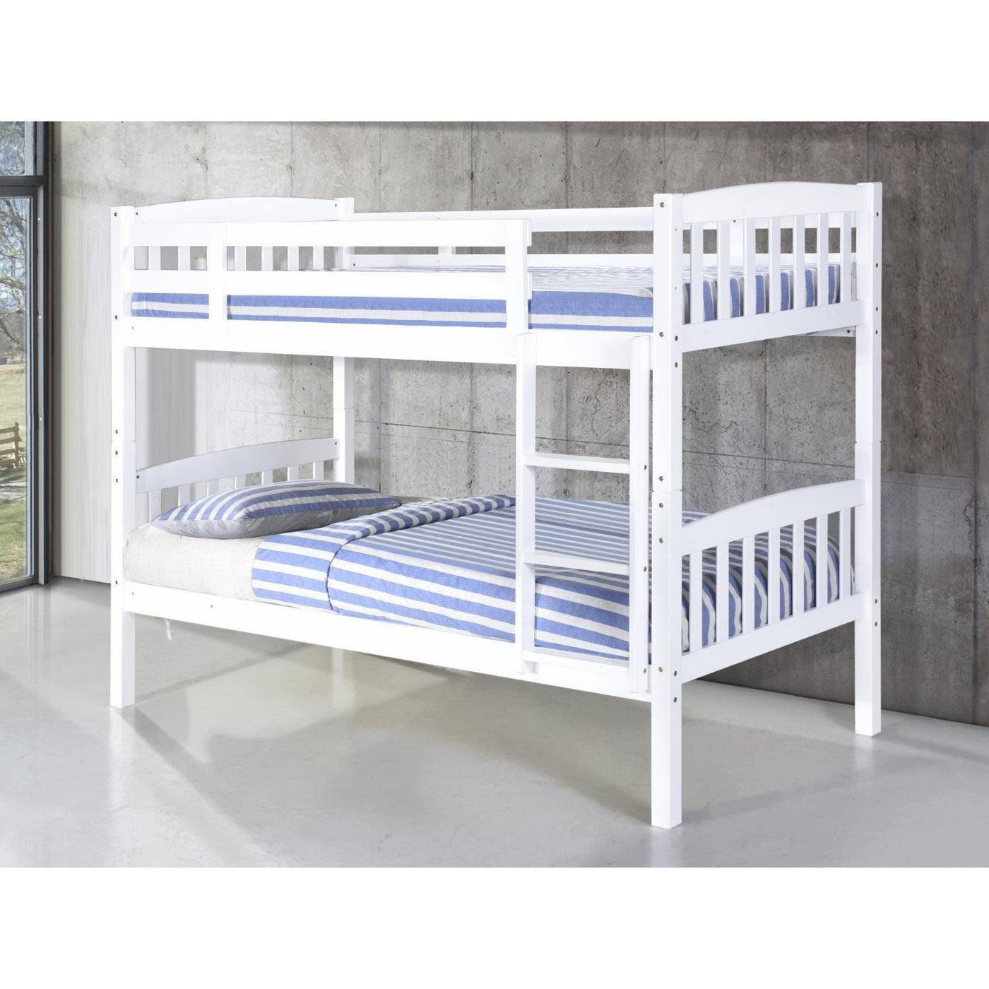 Ashbrook Solid Wood Bunk Bed White - Furniture Network