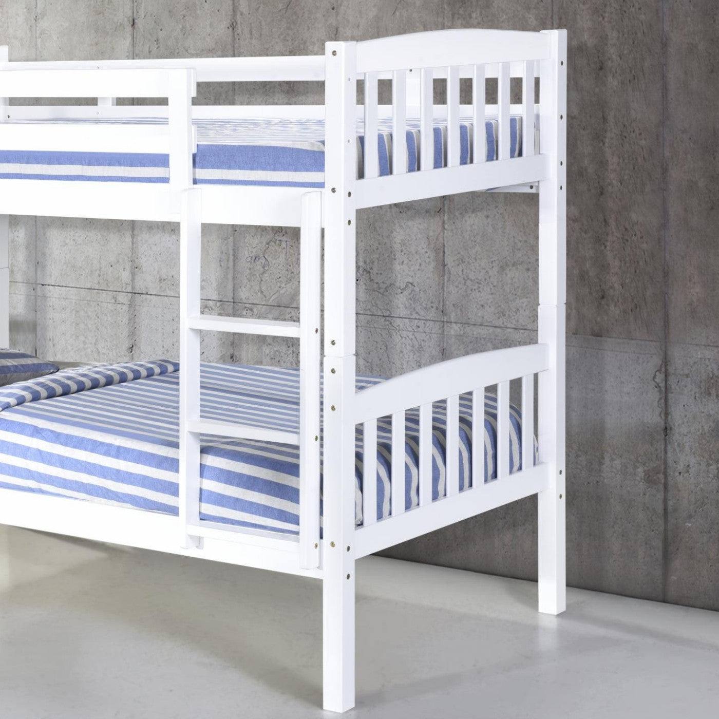 Ashbrook Solid Wood Bunk Bed White - Furniture Network