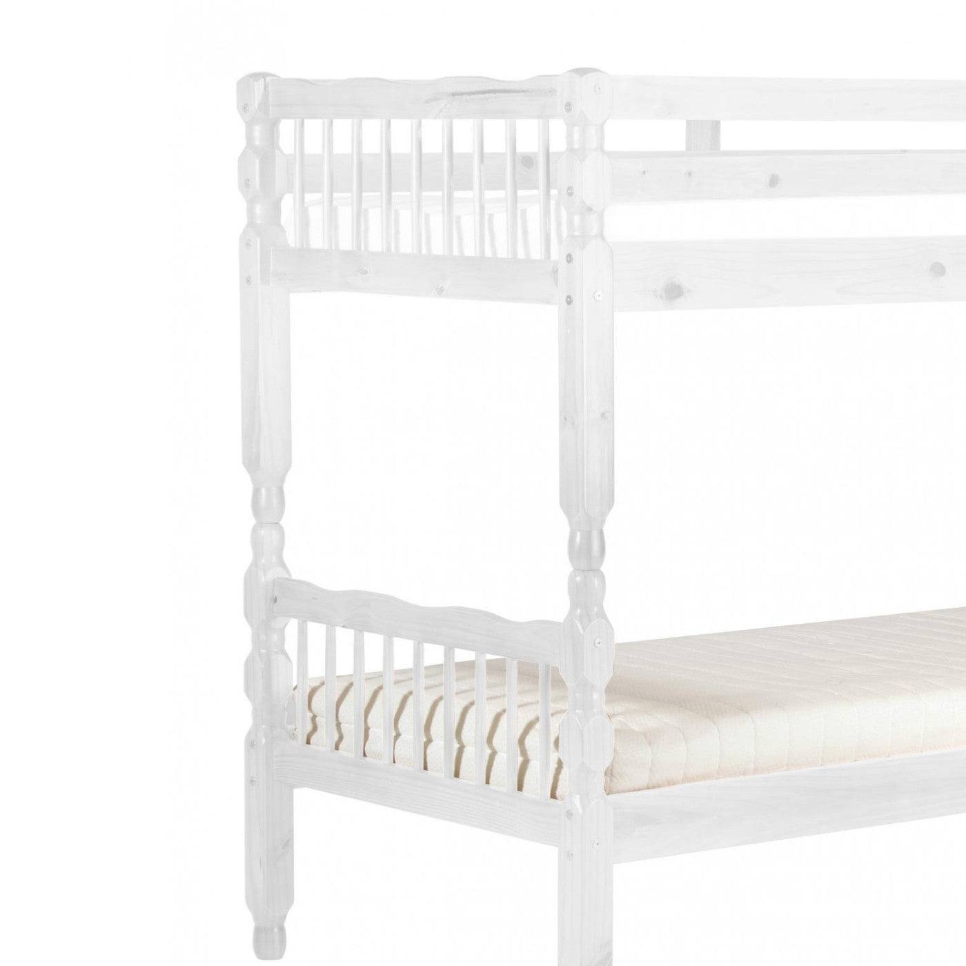 Milano Pine Bunk Bed - White or Pine Wood - Furniture Network