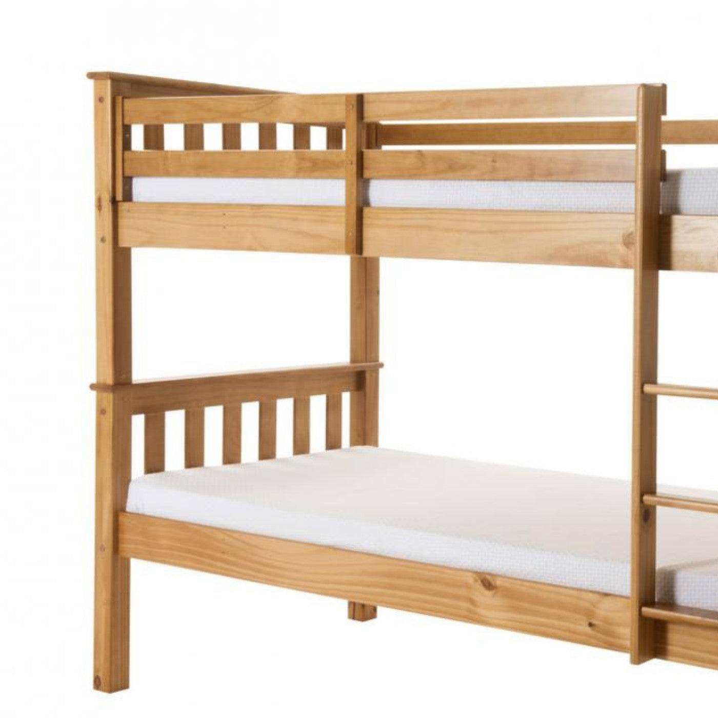 Porto Bunk Bed for Children - Double & Triple Sleeper in White or Pine - Furniture Network