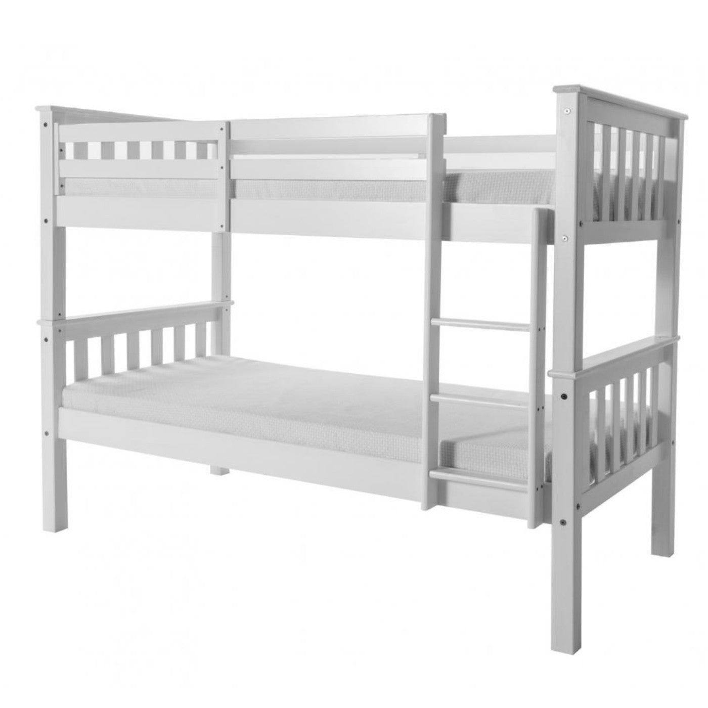 Porto Bunk Bed for Children - Double & Triple Sleeper in White or Pine - Furniture Network