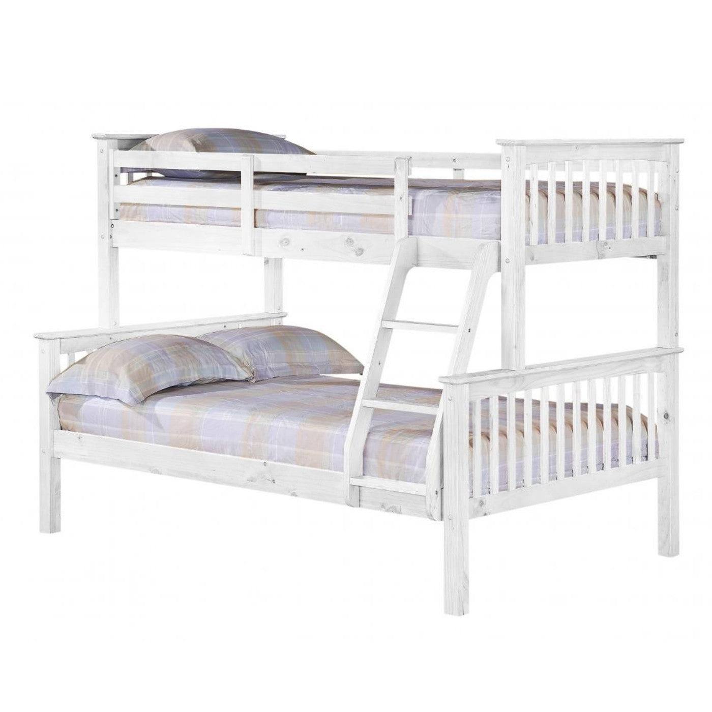 Porto Bunk Bed for Children - Double & Triple Sleeper in White or Pine - Furniture Network