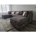 Bishop U-shape Sofa Full Back Grey - Furniture Network