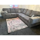 Verona Full Back 6 Seater Left or Right Large Corner Sofa Grey - Furniture Network