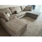 Bishop U-shape Sofa Full Back Beige - Furniture Network