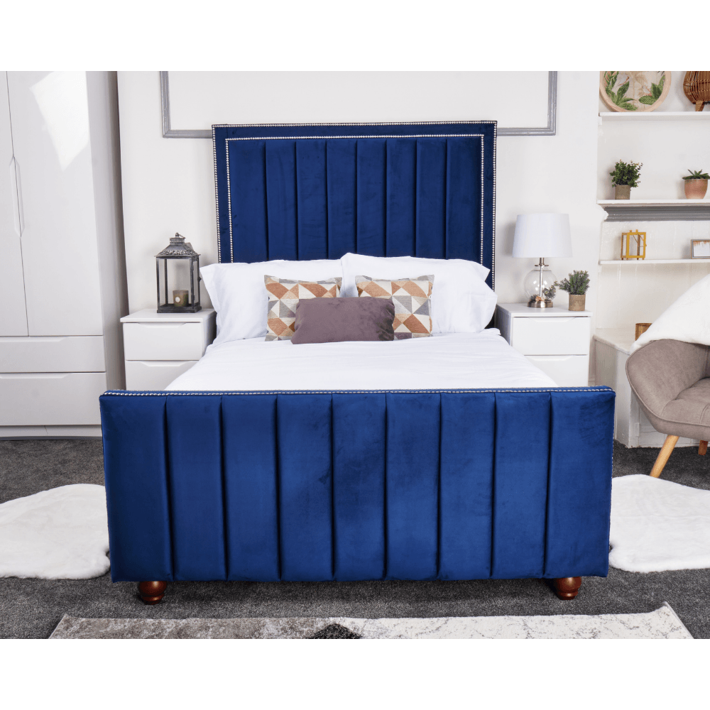 Belgravia Bed - Velvet Fabric Ottoman Bed Frame Queen, Double, King - Furniture Network