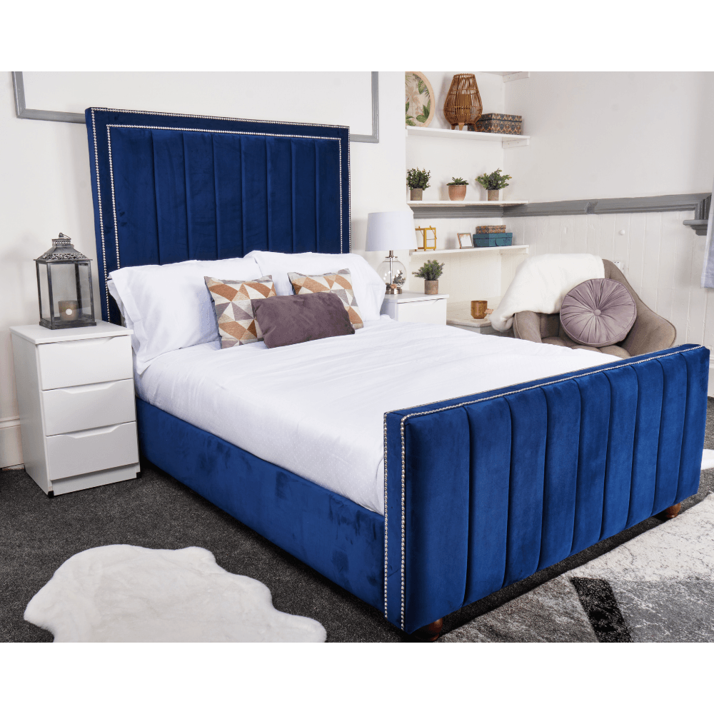 Belgravia Bed - Velvet Fabric Ottoman Bed Frame Queen, Double, King - Furniture Network