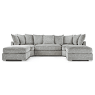 Bishop U-Shape Corner Sofa Scatter Back Beige - Furniture Network