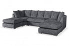 Bishop U-shape Corner Sofa Scatter Back Charcoal Grey - Furniture Network