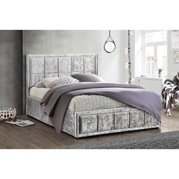 Hannover Crushed Velvet Ottoman Storage Bed Frame - Queen, Double, King - Furniture Network