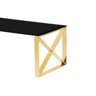 Black & Gold Ningbo Glass Coffee Table - Furniture Network