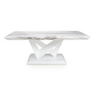 Saturn Marble Effect Top High Gloss Grey/White Coffee Table - Furniture Network