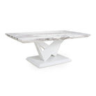 Saturn Marble Effect Top High Gloss Grey/White Coffee Table - Furniture Network