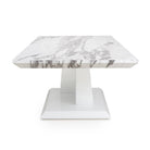 Saturn Marble Effect Top High Gloss Grey/White Coffee Table - Furniture Network